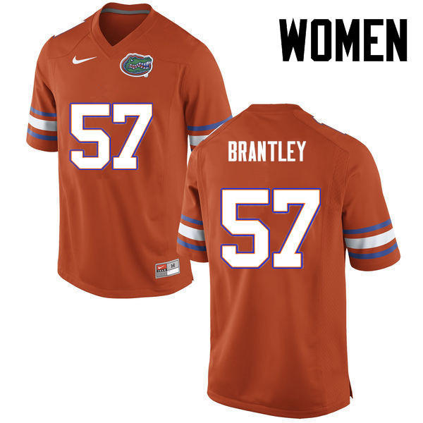 Women Florida Gators #57 Caleb Brantley College Football Jerseys-Orange